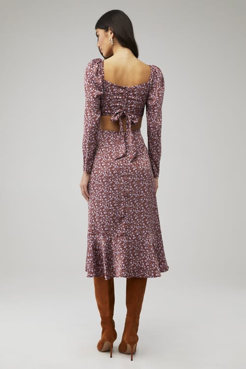 ASTR | Lainie Dress in Brown-Lilac| FashionPass