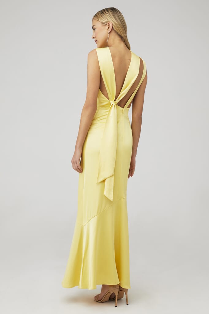 SIGNIFICANT OTHER Lana Maxi Dress in Lemon