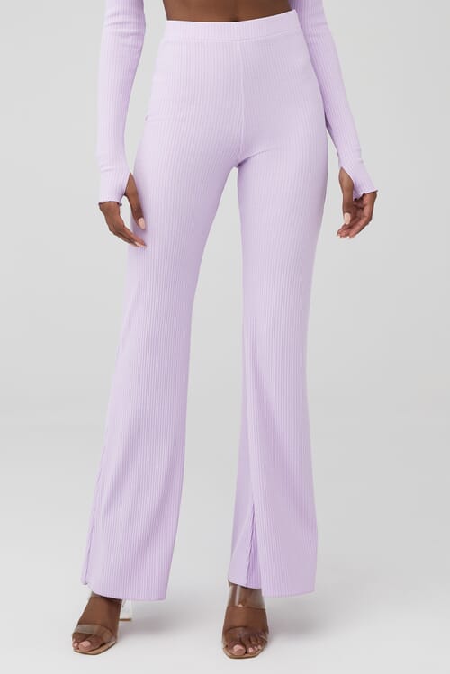 Show Me Your Mumu | Layer Up Pants in Lilac Rib Knit| FashionPass