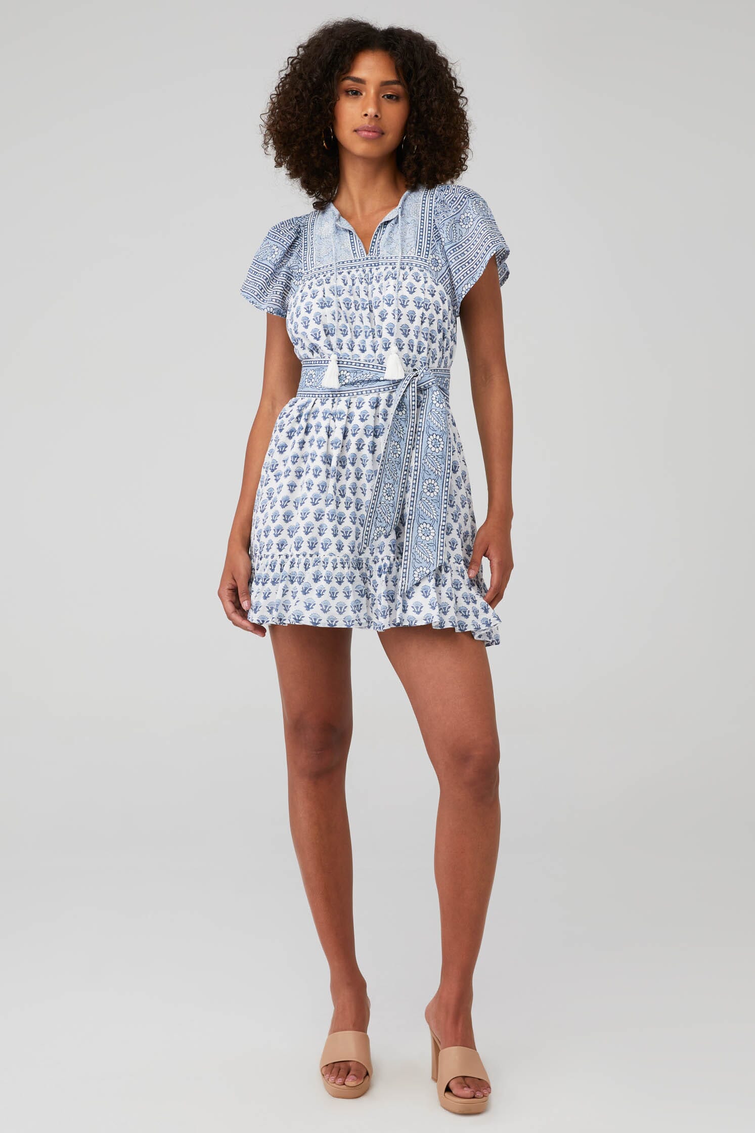 Cleobella Leah Mini Dress in Hydrangea Mix Print| FashionPass