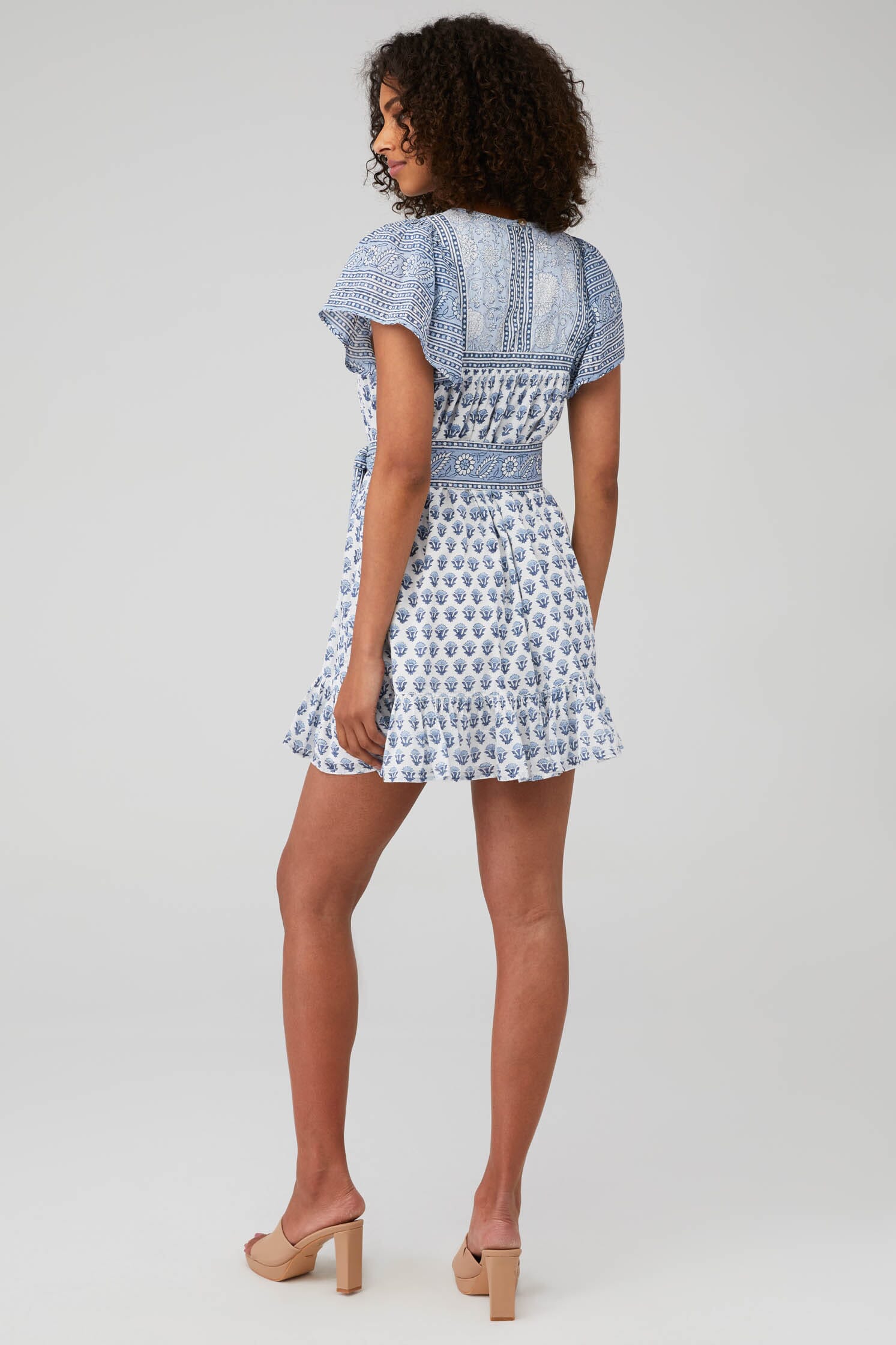 Cleobella | Leah Mini Dress in Hydrangea Mix Print| FashionPass