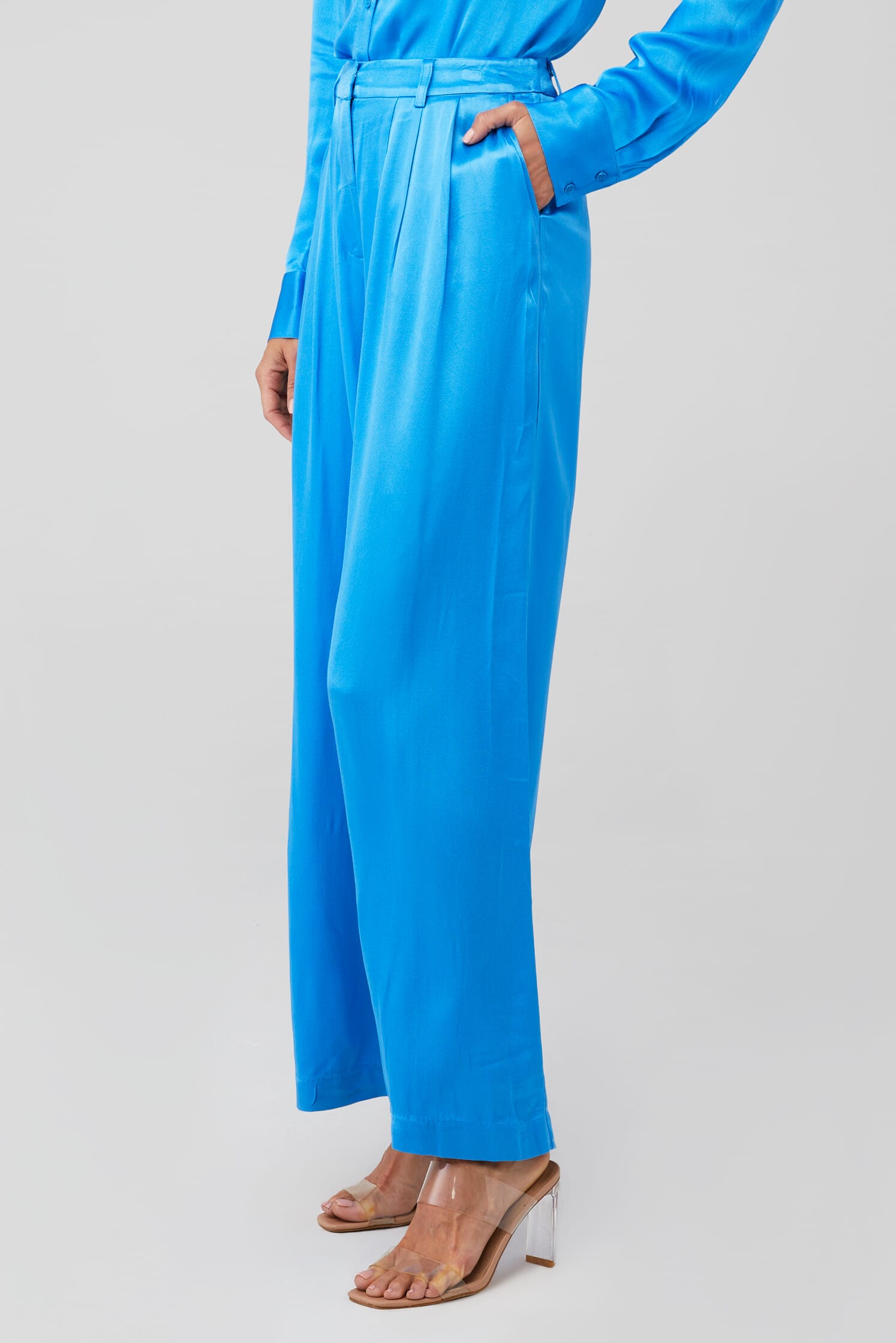 Bardot | Lena Pin Tuck Pant in Bold Blue| FashionPass