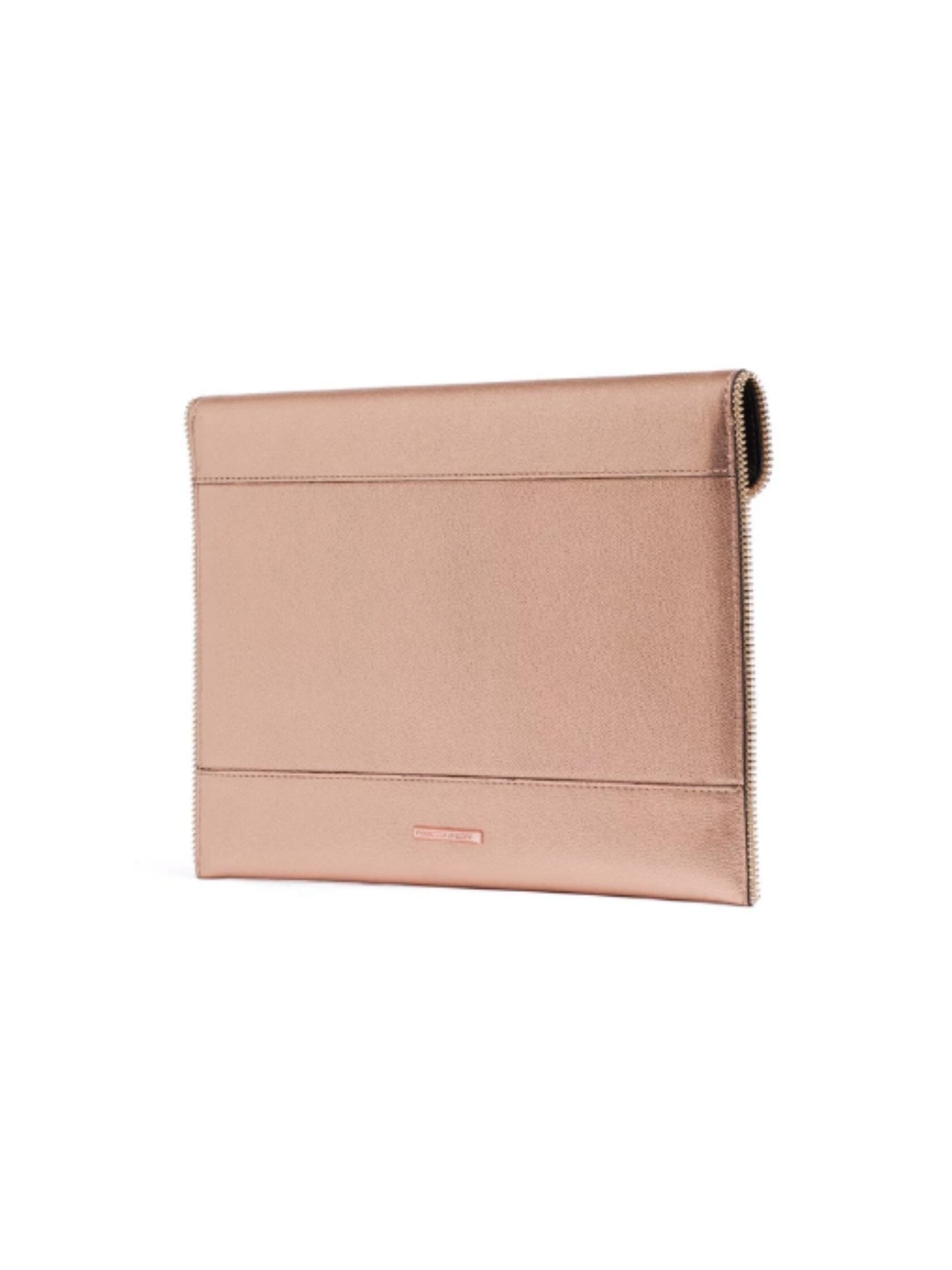 Rebecca Minkoff Leo Clutch in Rose Gold FashionPass