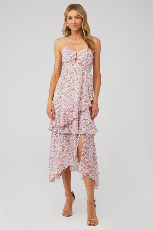 Free People | Sweet Nothings Midi Dress in Pink| FashionPass Free People | Sweet Nothings Midi Dress in Pink| FashionPass