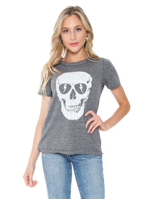 Chaser | Lightning Skull Graphic Tee in 