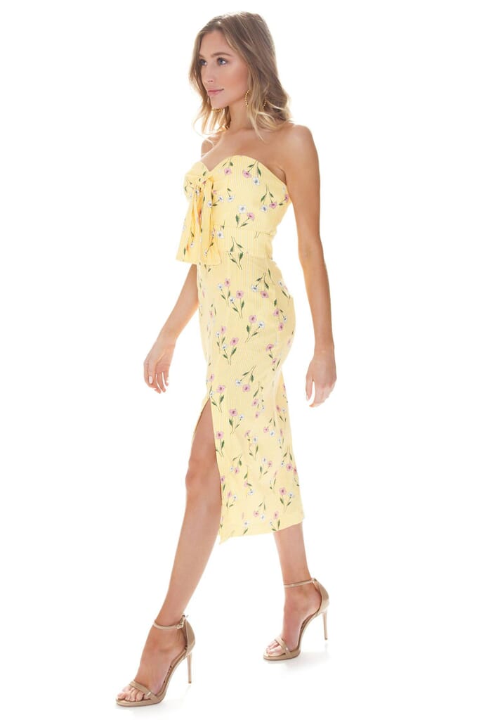 Finders Keepers Limoncello Dress in Yellow Floral