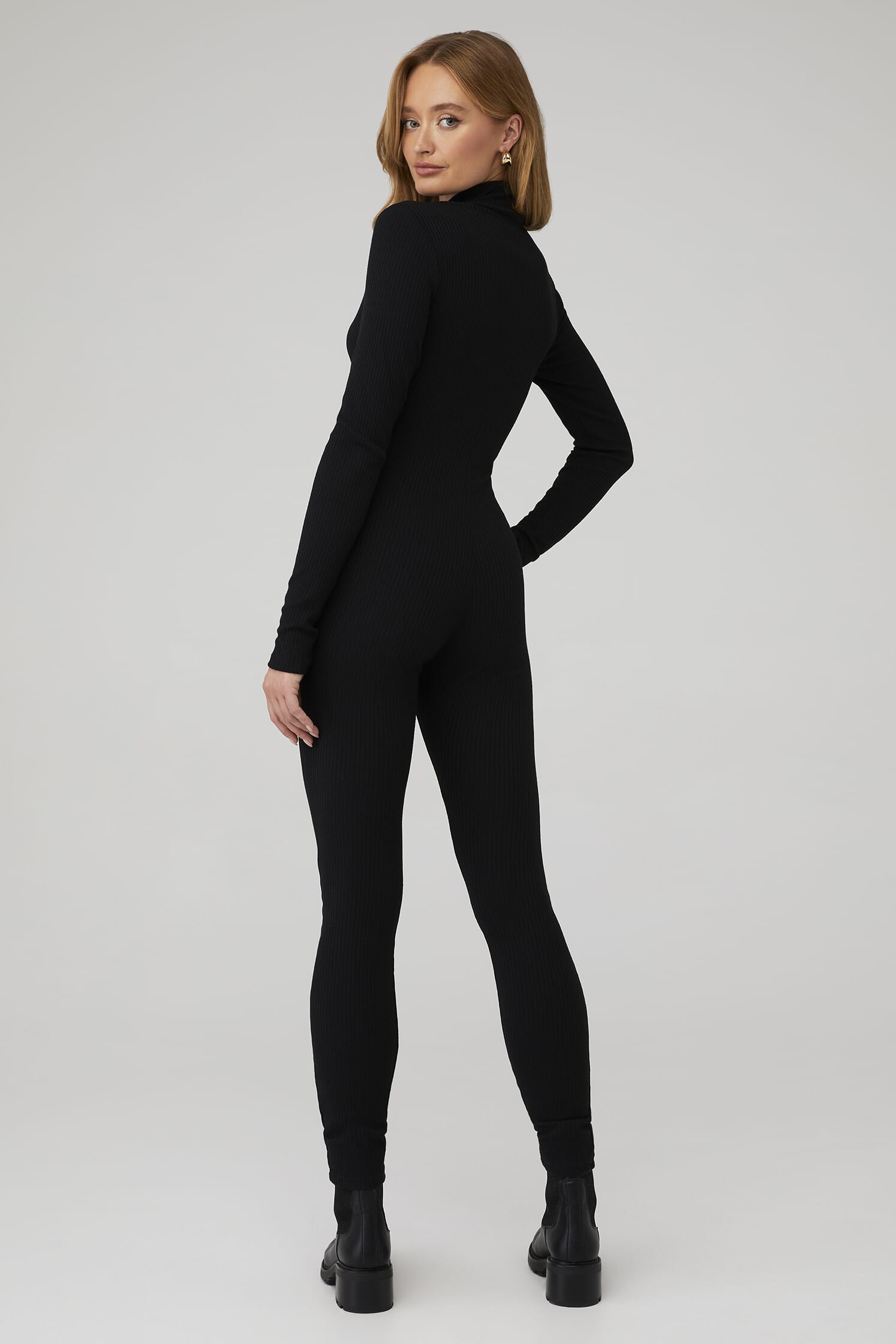 Show me your mumu lodge onesie in winter rib black fashionpass