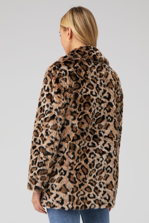 Free people cheetah on sale coat