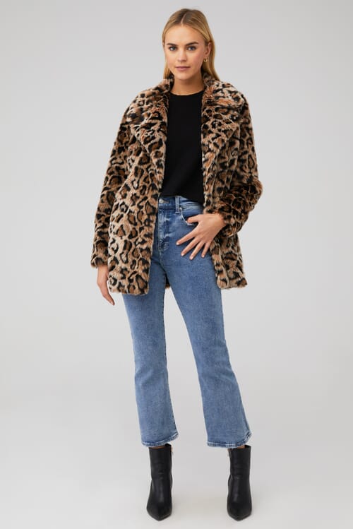 Free people leopard on sale coat