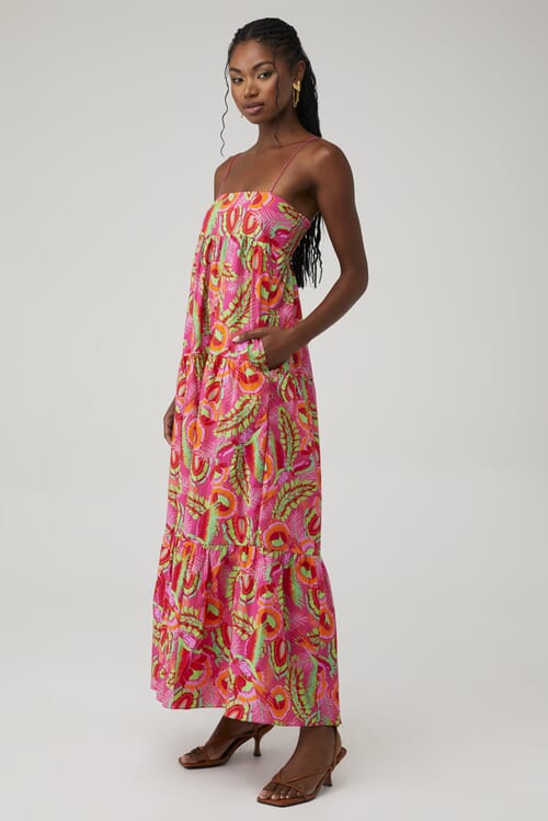 Show Me Your Mumu Long Weekend Maxi Dress in Paradise Palms FashionPass