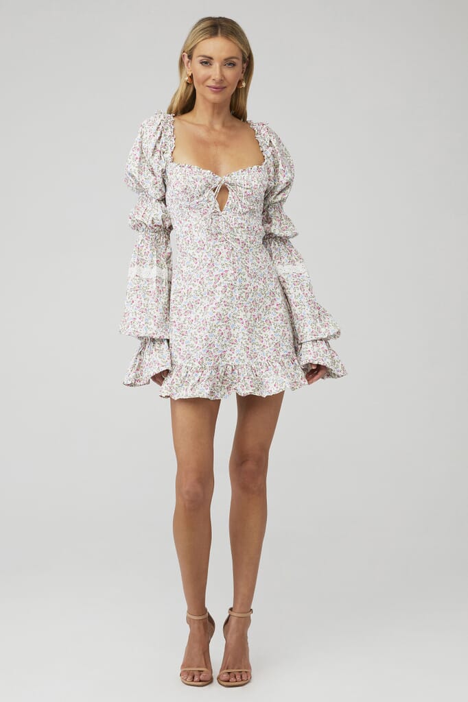 For Love & Lemons | Lucca Mini Dress in Multi| FashionPass