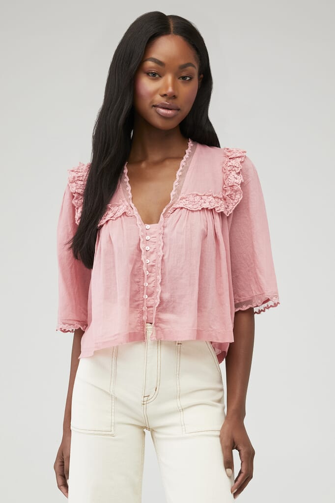 Free People Luna Top in Mauve Glow FashionPass