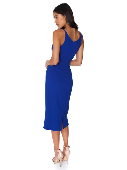 Lyla plunging best sale crepe midi dress