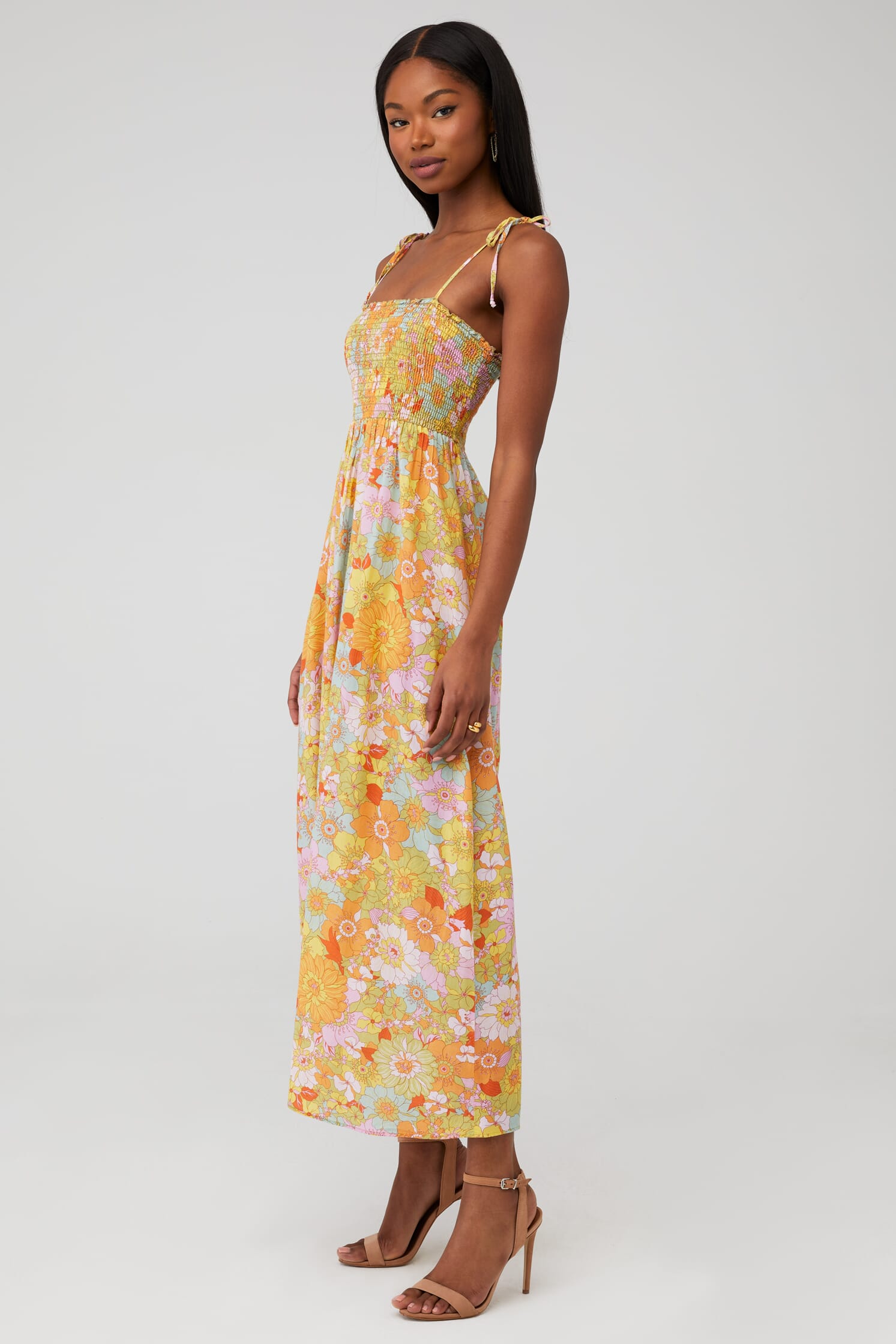 knee length dresses for ladies Long Weekend Maxi Dress ~ Lobster Embroidery – Show Me Your Mumu main image 0