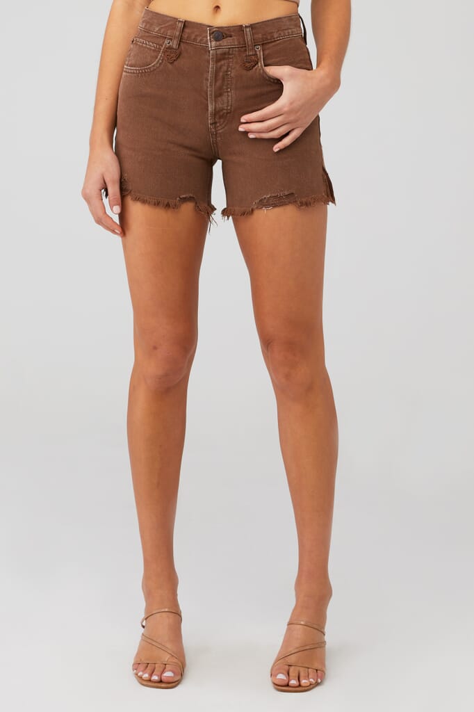 Free People | Makai Cut Off in Washed Chocolate | FashionPass