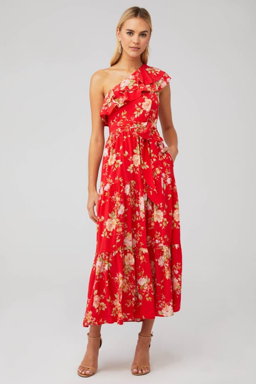 YUMI KIM | Malia Dress in Flirty Floral Red| FashionPass