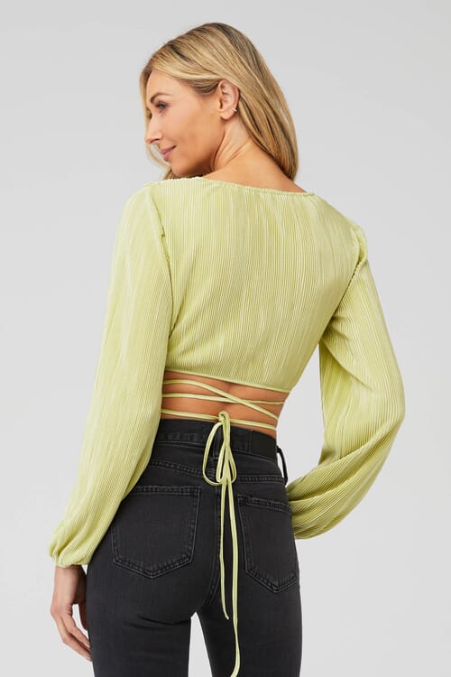 yellow wrap shirt