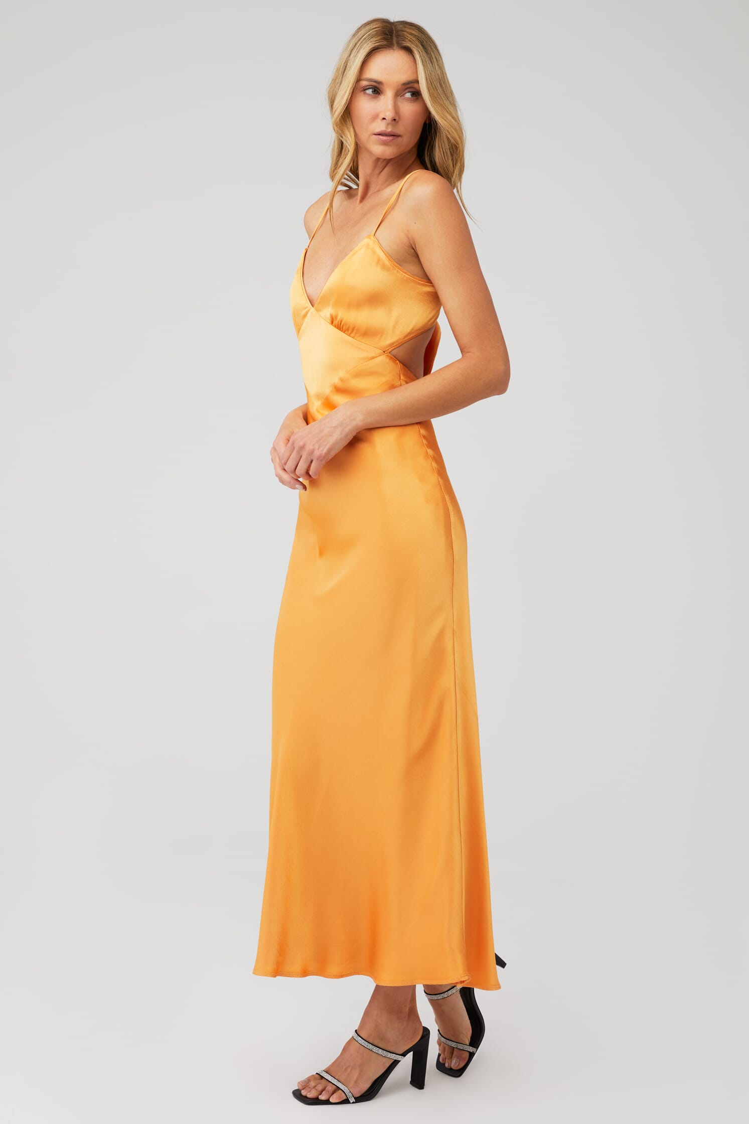Bardot | Malinda Slip Dress in Tangerine| FashionPass