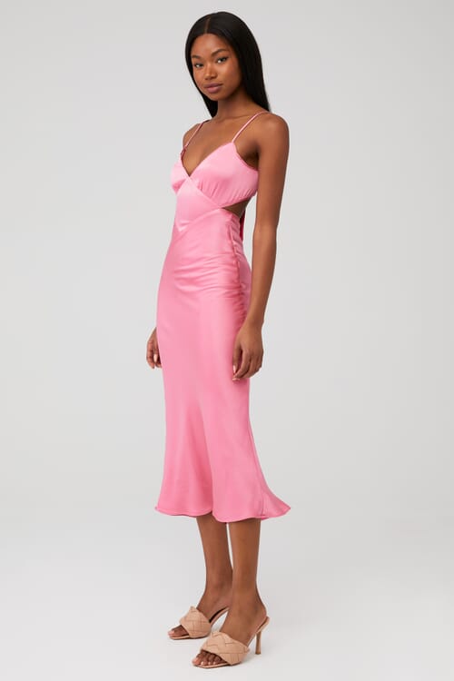 strapless slip dress