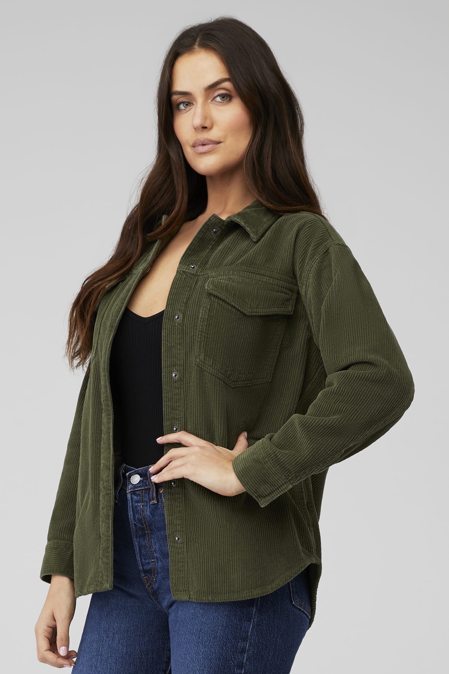 PISTOLA | Mandy Oversized Shacket in Pine| FashionPass