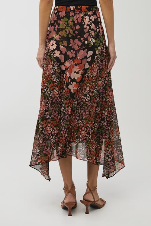 MISA Los Angeles | Maral Skirt in Autumn Flora Mix| FashionPass