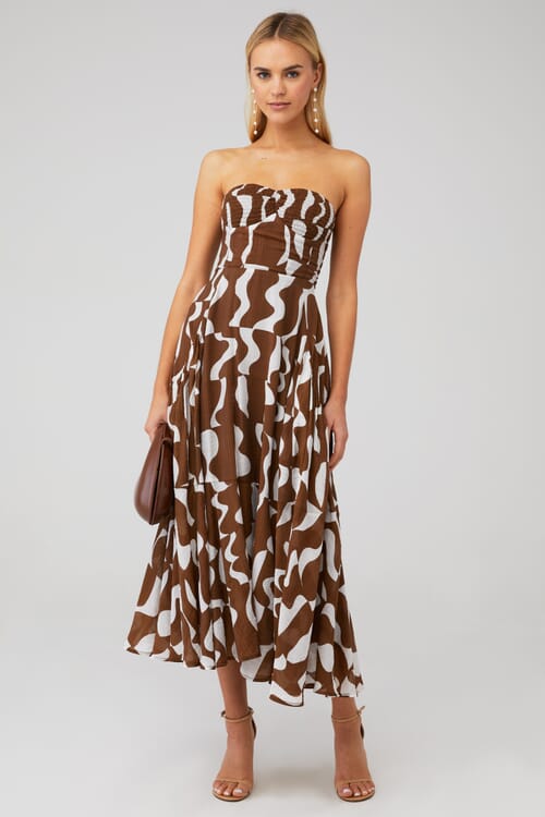 WAYF | Dakota Ruffle Dress in Zebra| FashionPass WAYF | Dakota Ruffle Dress in Zebra| FashionPass