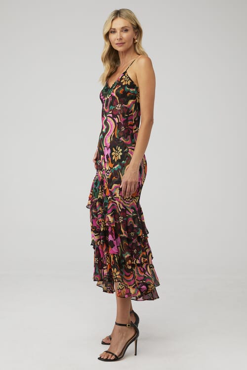 Misa Rabiya Dress Large Flora