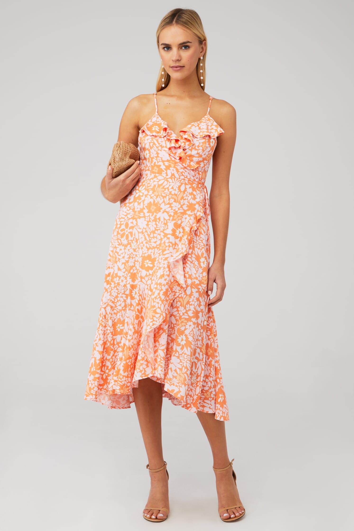 MINKPINK | Marli Midi Wrap Dress in Multi | FashionPass