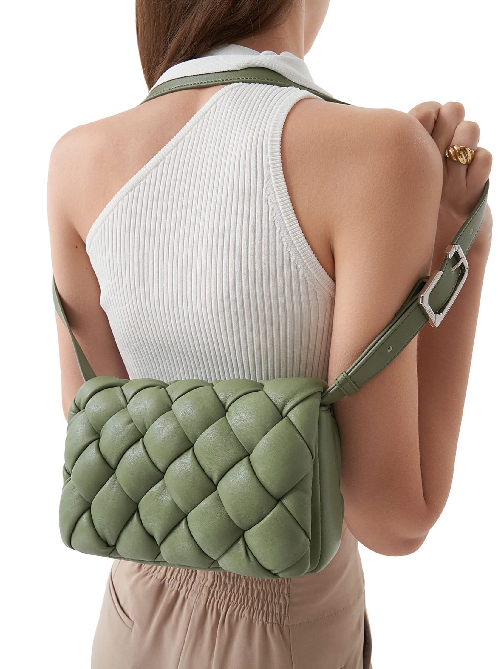 Buy the JW PEI Maze Quilted Crossbody Sage Green
