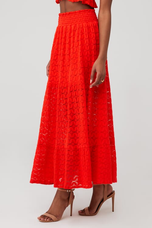 Show Me Your Mumu | Melinda Maxi Skirt in Spacey Lacey Red ...