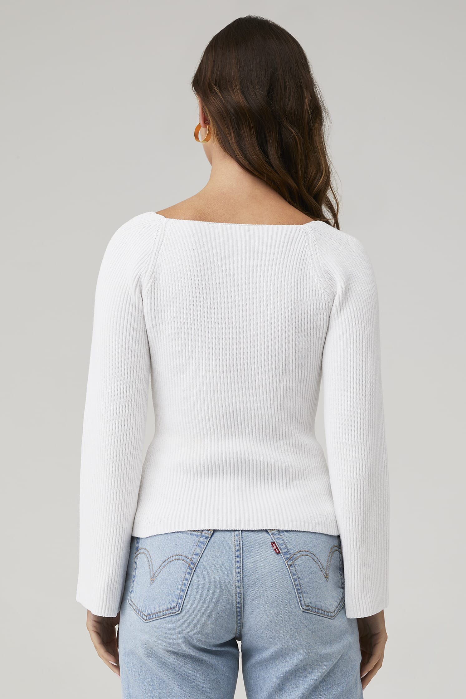 Line & Dot | Melissa Sweater Long Sleeve in Ivory| FashionPass