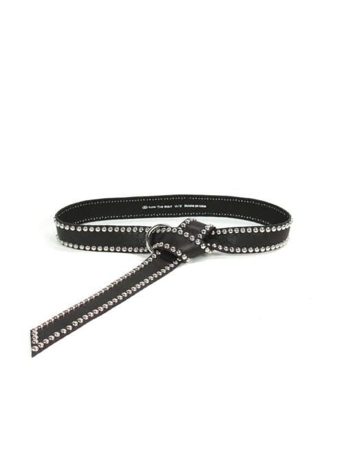 B Low the Belt Mia Moto Belt in Black Silver FashionPass