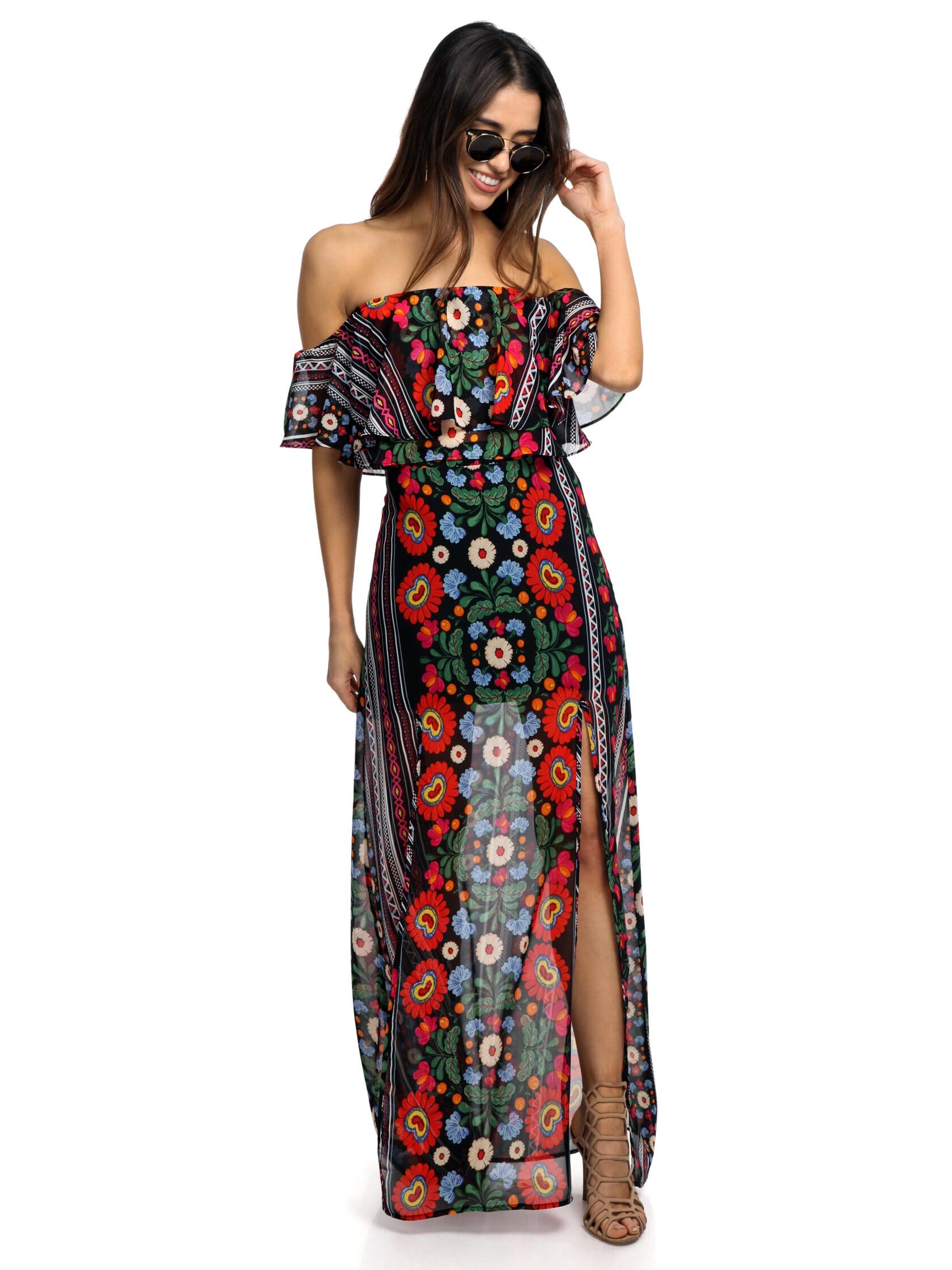 Show Me Your Mumu Mick Double Slit Skirt in Mexicali