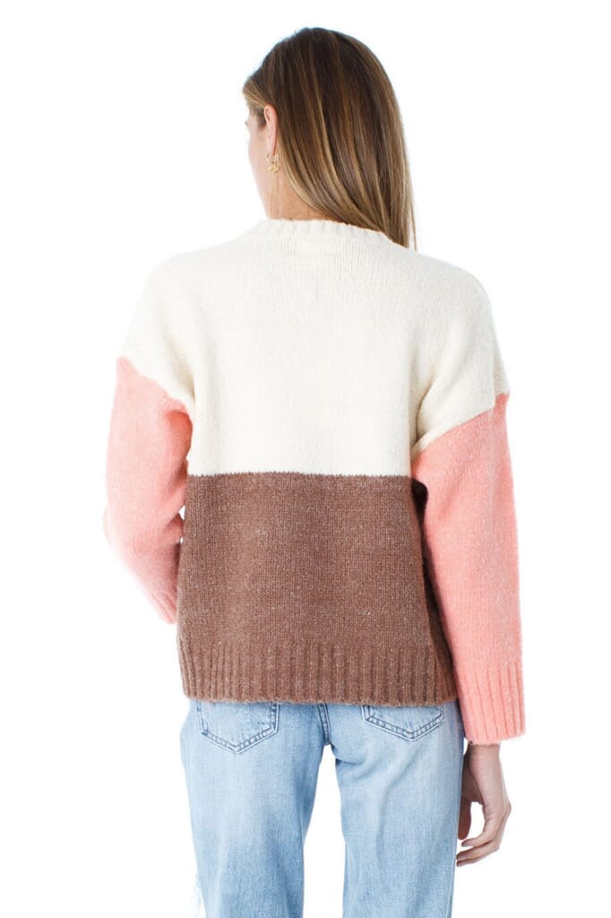 Line & Dot Middleton Color Block Sweater in Multi