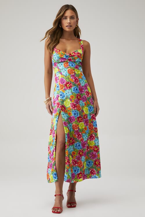 Floral mumu dress best sale