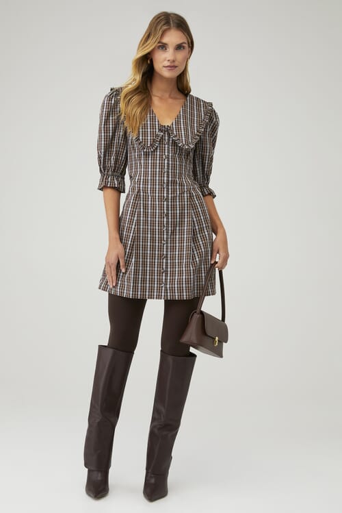 Être Aimé | Bonnie Mini in Brown Plaid| FashionPass