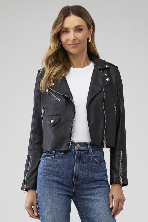 Blank nyc cheap leather blazer