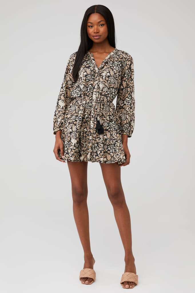 Cleobella | Mylah Mini Dress in Fleur Block Print| FashionPass