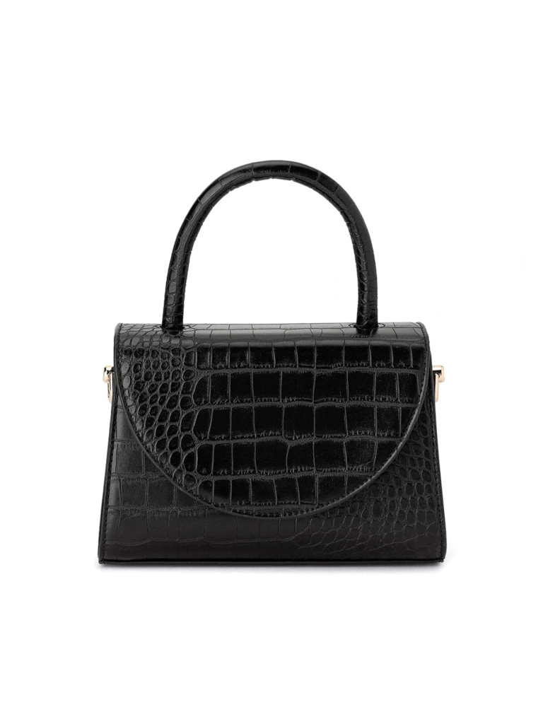 Nadia Top Handle Bag in Black