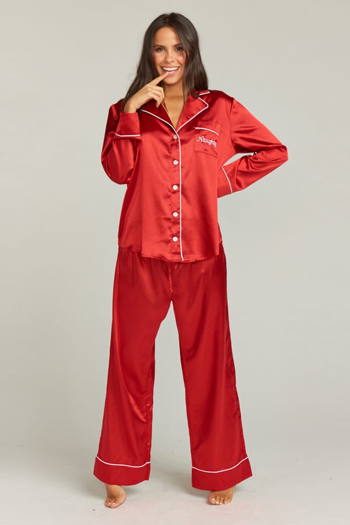 Show Me Your Mumu Naughty Sayer Pj Set in Red