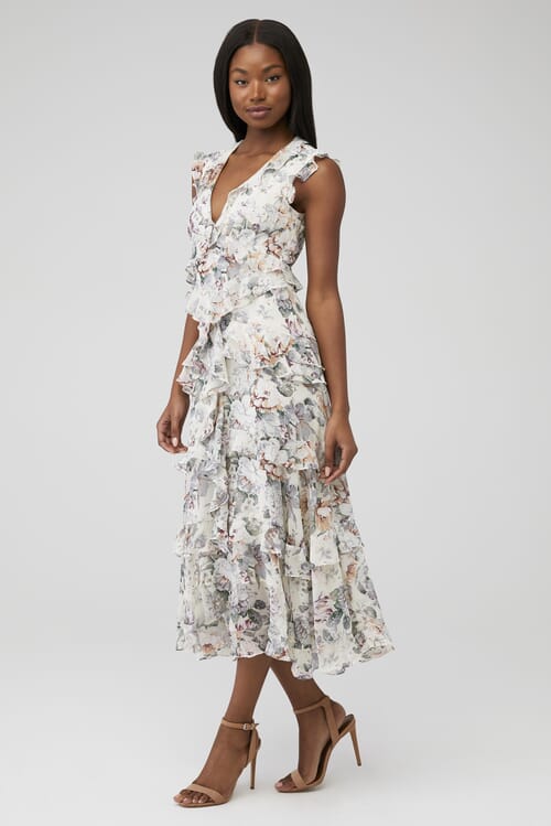 Bardot Nelly Floral Dress in Ivory Floral FashionPass