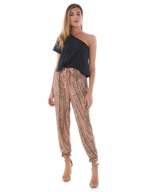 Free people sequin joggers new arrivals