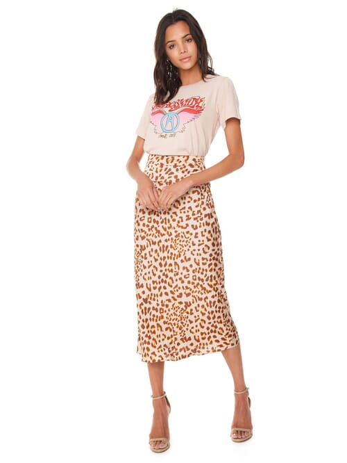 Free people normani store bias printed skirt