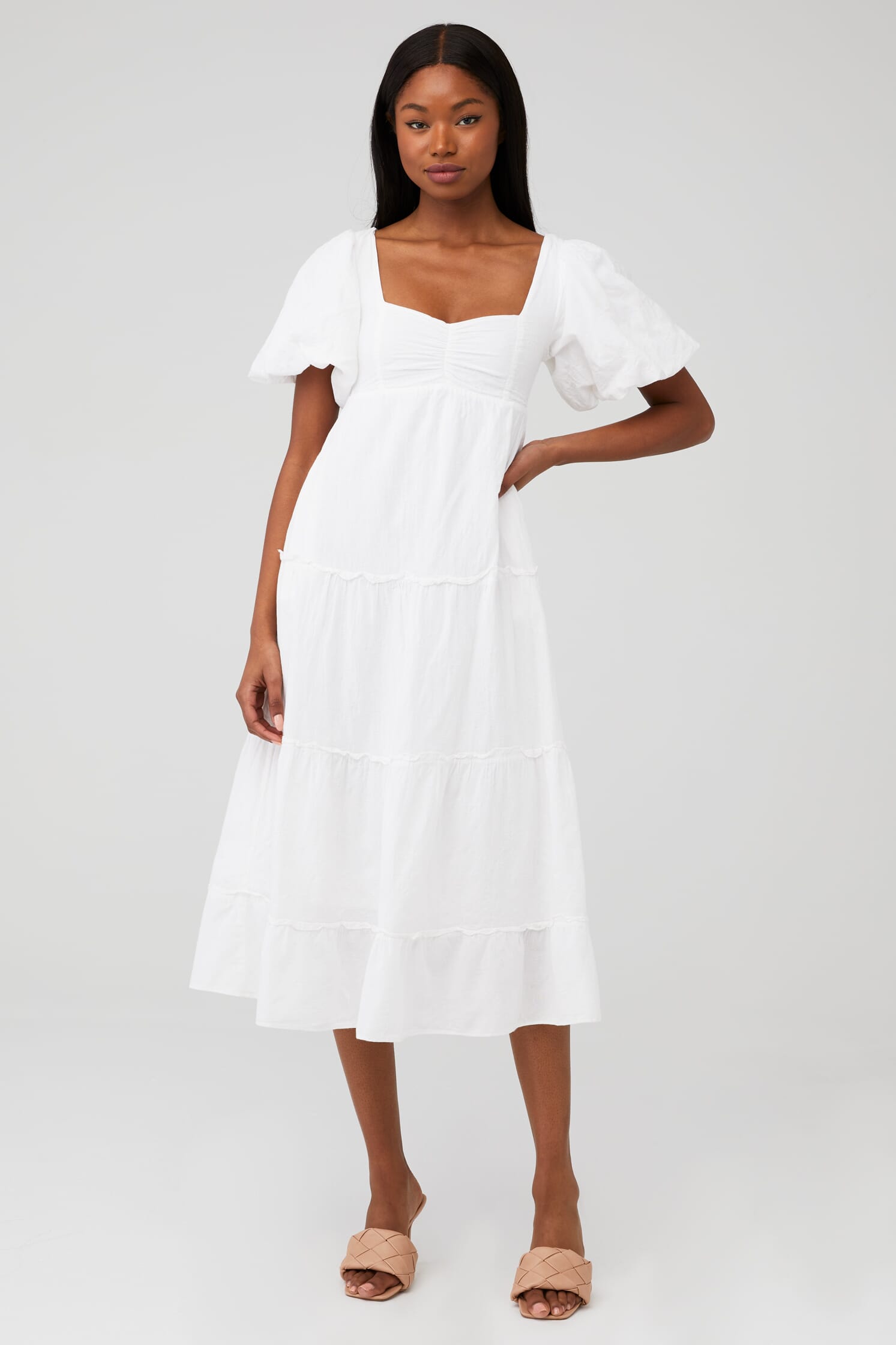 Show Me Your Mumu | Odette Midi Dress in White| FashionPass