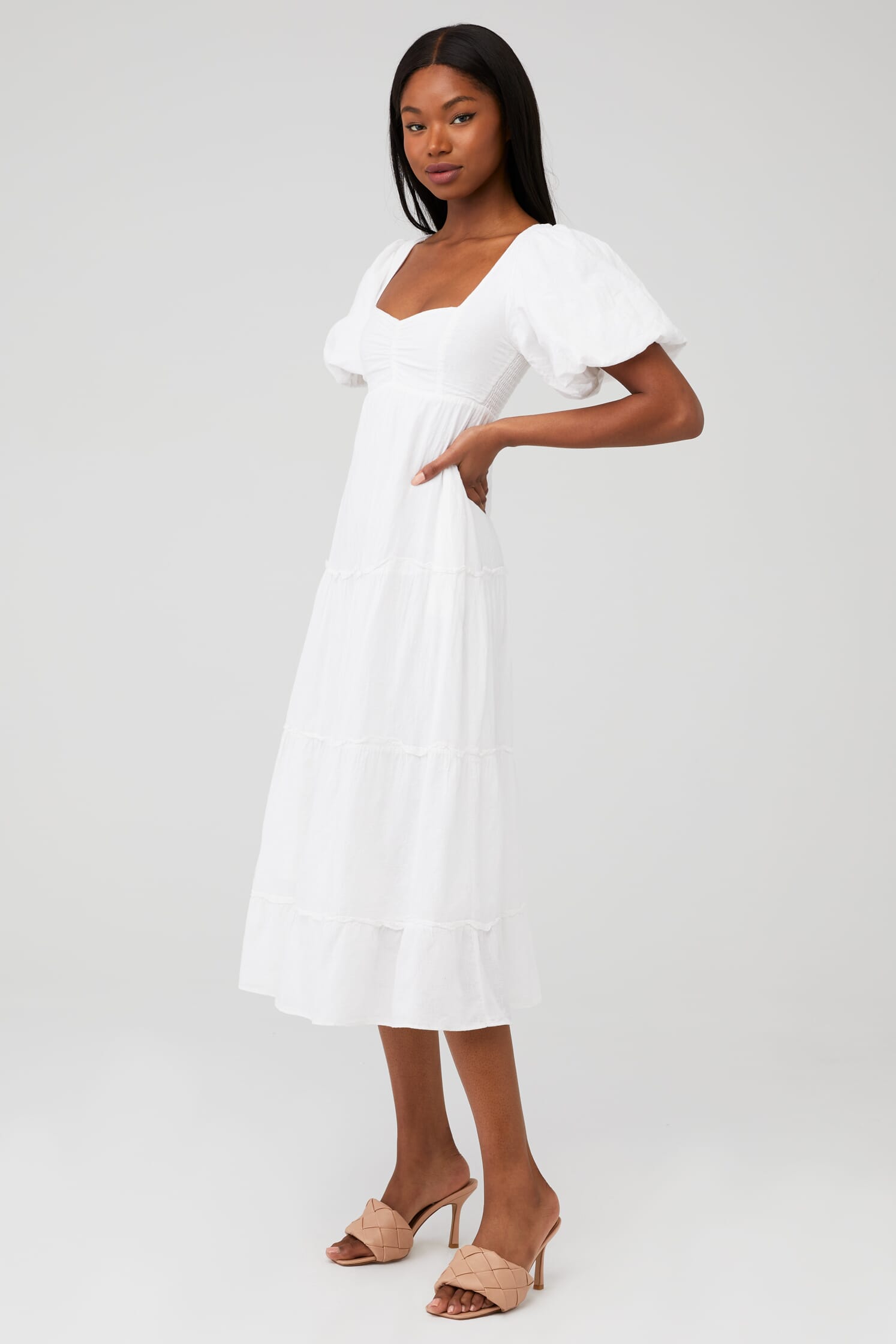 Show Me Your Mumu | Odette Midi Dress in White| FashionPass