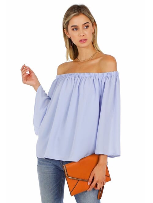 French Connection | Off Shoulder Top in Salt Water| FashionPass
