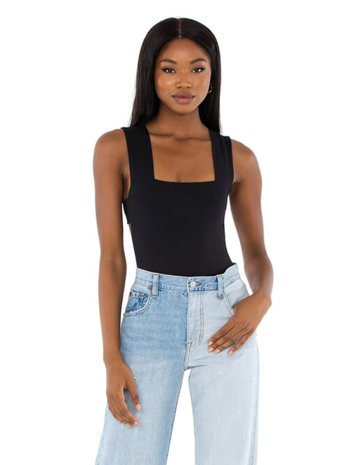 Free people store square neck bodysuit