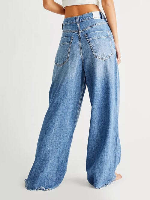 Free People | Old West Slouchy Jean in Canyon Blue | FashionPass