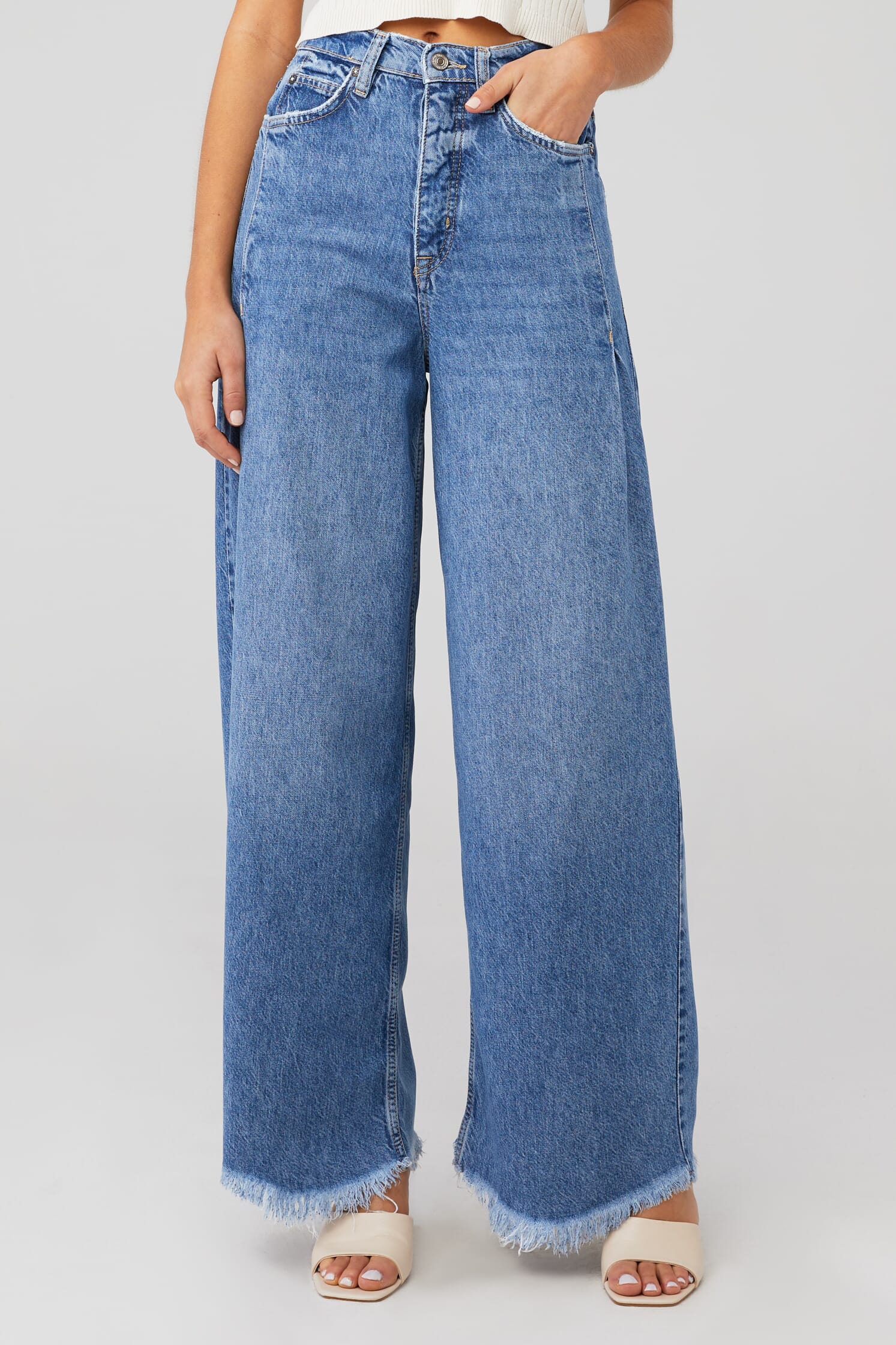 Free People | Old West Slouchy Jean in Canyon Blue| FashionPass