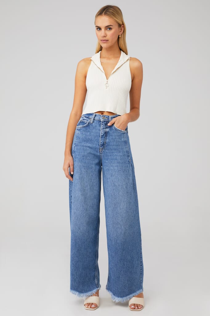 Free People | Old West Slouchy Jean in Canyon Blue| FashionPass